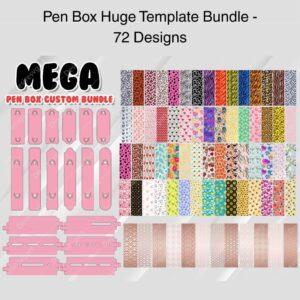 Pen Box Huge Template Bundle SVG – 72 Designs