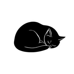 peaceful cat silhouette svg elegant minimal design