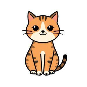 cute cartoon cat svg kawaii sitting kitty