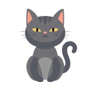 flat color cat svg cute sitting kitty clipart vector