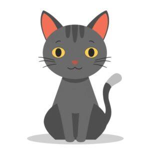 cute gray cat svg sitting kitty cut file vector