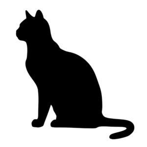 sitting cat silhouette SVG cut file for Cricut and Silhouette
