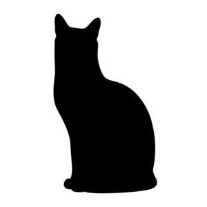 Sitting cat silhouette SVG cut file for Cricut and Silhouette