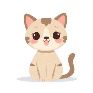 Playful Kitten SVG cute cartoon cat with tongue