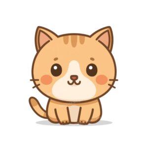 Ginger Cat SVG cute orange cartoon kitten