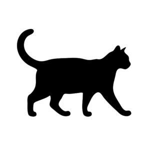 sleek cat outline svg cut file