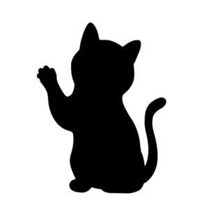 sitting cat rear view svg silhouette design