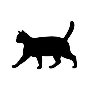 strutting cat silhouette svg