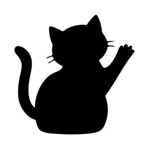 playful cat cut file waving kitten svg