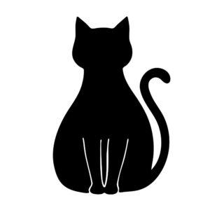 front sitting cat cut file minimal svg