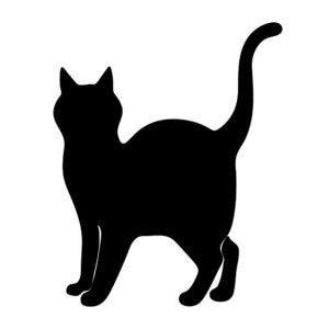 standing cat cut file alert tail svg