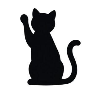 waving cat silhouette svg clean vector design