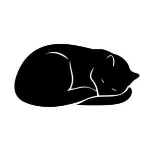resting cat silhouette svg minimal feline design