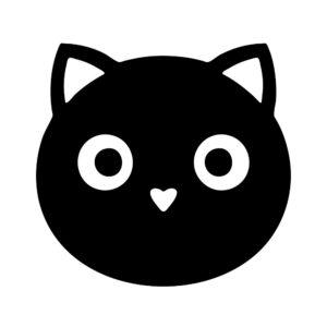 cat silhouette outline svg black cat face