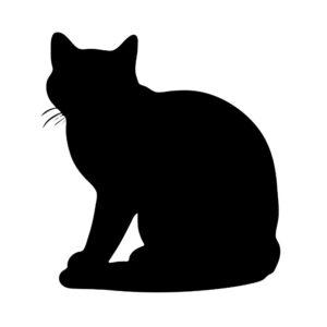 classic sitting cat cut file side silhouette svg