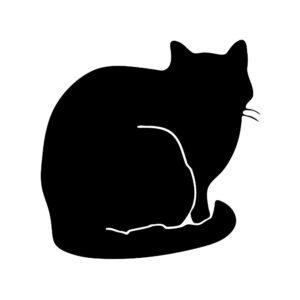 curled sitting cat cut file cozy silhouette svg