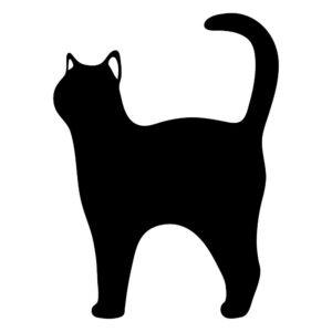 curved tail cat cut file standing svg