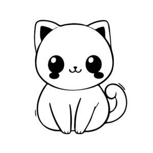 silhouette of cat svg cute sitting cat outline design