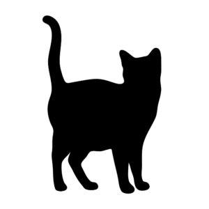walking cat cut file side profile svg