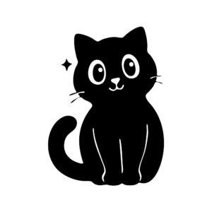big eye cute cat svg