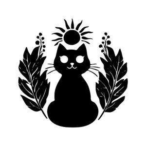 boho sun cat svg