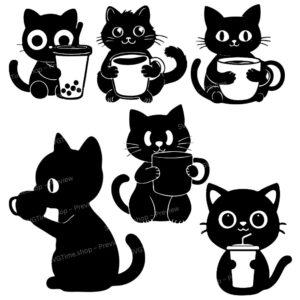 coffee cat svg bundle