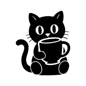 coffee lover cat svg