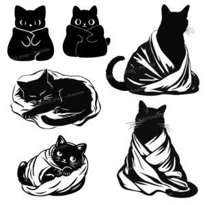cozy cat svg bundle