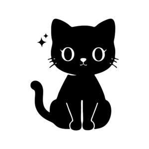 cute eyelash cat svg
