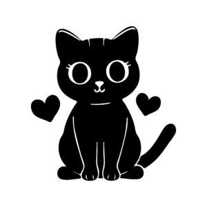cute love cat svg