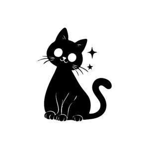 cute sparkle cat svg