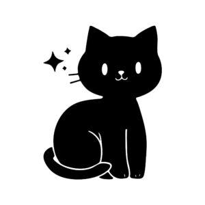 cute star cat silhouette svg