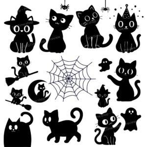 halloween cat svg bundle