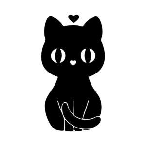 introvert cat silhouette svg