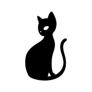 minimal cat tattoo svg