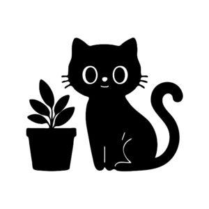 plant mom cat svg