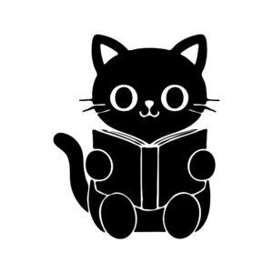 reading cat svg