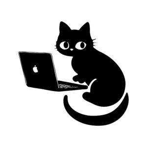 work from home cat svg