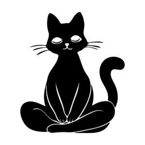 yoga cat silhouette svg