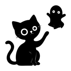 cat ghost svg funny halloween kitty silhouette
