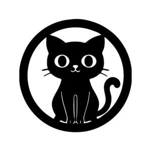 full moon cat svg cute halloween kitty silhouette