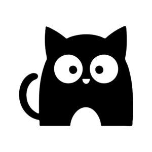 funny big eyes cat svg silhouette