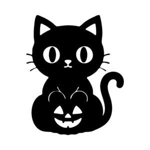 pumpkin cat svg halloween kitty with jack o lantern