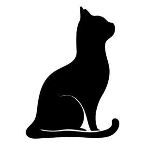 sitting cat silhouette svg black elegant feline design