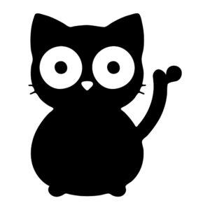 wide eyes cat svg round kitty silhouette